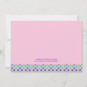 Cupcake First Birthday Party Photo Invitation Kaart (Achterkant)