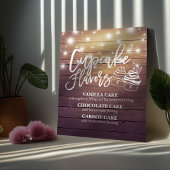 Cupcake Flavors Weddenschap Couple Mason Jar Wood Poster