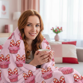 Cupcake Fleece Blanket Deken