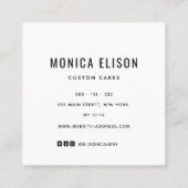 cupcake floral gepersonaliseerd visitekaartje (Achterkant)