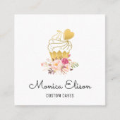 cupcake floral gepersonaliseerd visitekaartje (Voorkant)
