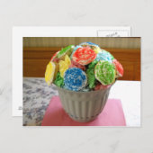 cupcake flowerpot briefkaart (Voorkant / Achterkant)