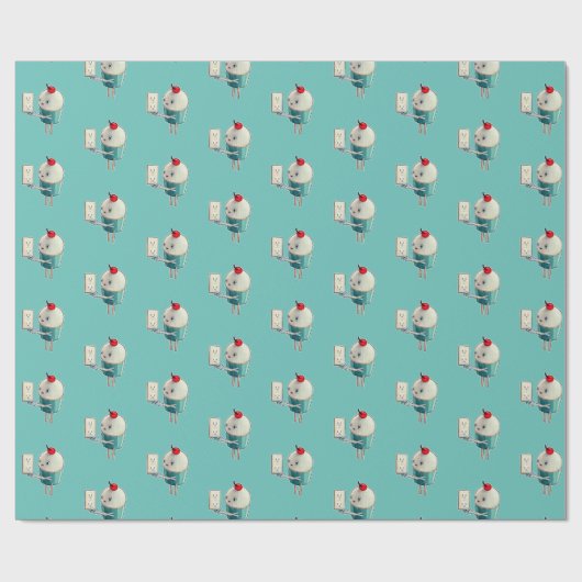 Cupcake, Fork en Light Socket Cadeaupapier (Vlak)