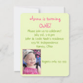 Cupcake Fotosjabloon partijuitnodiging Kaart (Achterkant)