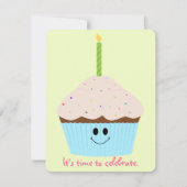 Cupcake Fotosjabloon partijuitnodiging Kaart (Voorkant)