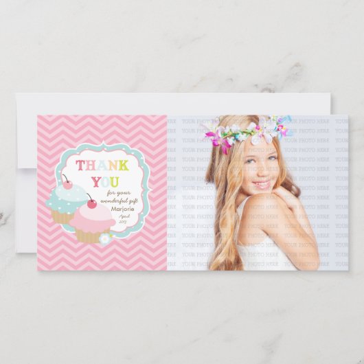 Cupcake Fun Colorful Bedankt (Voorkant)