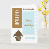 Cupcake Fun Kaart (Gele Bloem)