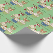 Cupcake Fun Kinder kerstmis Cadeaupapier (Hoek)