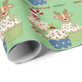 Cupcake Fun Kinder kerstmis Cadeaupapier (Rol Hoek)