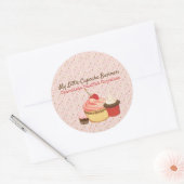 Cupcake Fun Ronde Sticker (Envelop)