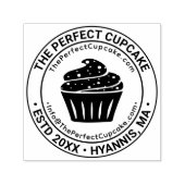 Cupcake Gebak Bedrijfsnaam Locatie URL E-mail Zelfinktende Stempel (Design)