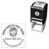 Cupcake gebakken met liefde Bedrijfsnaam Website # Zelfinktende Stempel (In situ)
