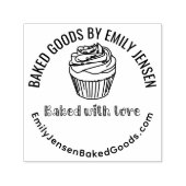 Cupcake gebakken met liefde Bedrijfsnaam Website # Zelfinktende Stempel (Design)