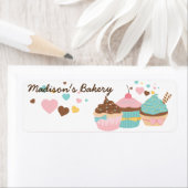 Cupcake gebarsten goederen  etiket (Insitu)