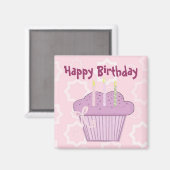 Cupcake Gefeliciteerd Magneet (Voorkant / Achterkant)