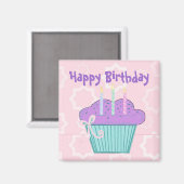 Cupcake Gefeliciteerd Magneet (Voorkant / Achterkant)