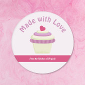 Cupcake gemaakt met Sticker liefdeslabel