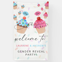 Cupcake Gender onthullen Welkom Banner