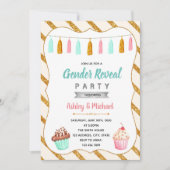Cupcake gender onthult uitnodiging (Voorkant)