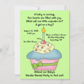 Cupcake Gender Reopenbaart Uitnodiging (Voorkant)