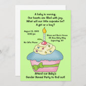 Cupcake Gender Reopenbaart Uitnodiging (Voorkant / Achterkant)