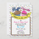 Cupcake Gender Reopenbaart Uitnodiging (Voorkant)