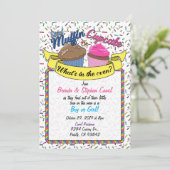 Cupcake Gender Reopenbaart Uitnodiging (Staand voorkant)