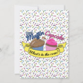 Cupcake Gender Reopenbaart Uitnodiging (Achterkant)