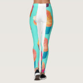 Cupcake geometrisch kleurrijk gepersonaliseerd pat leggings (Achterkant)