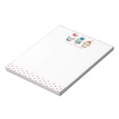 Cupcake gepersonaliseerd Notitieblok – Pink Polka  (Linkerzijde)