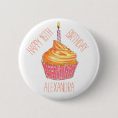 Cupcake Gepersonaliseerde Celebration Button (Voorkant)