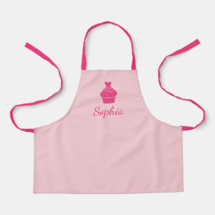 Cupcake Gepersonaliseerde Naam Roze Schort