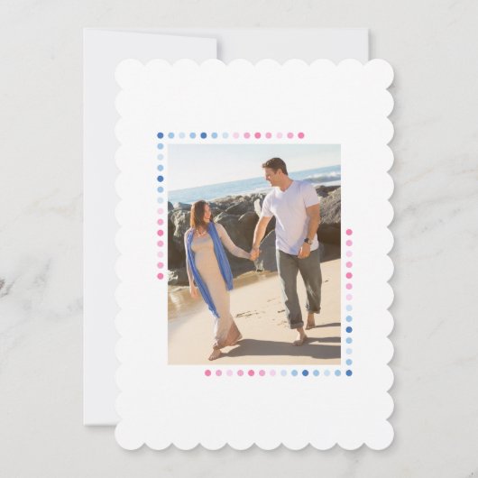 Cupcake Geslacht Onthullen Blauw Roze Classy Photo Kaart (Achterkant)