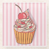 Cupcake Glazen Onderzetter (Voorkant)