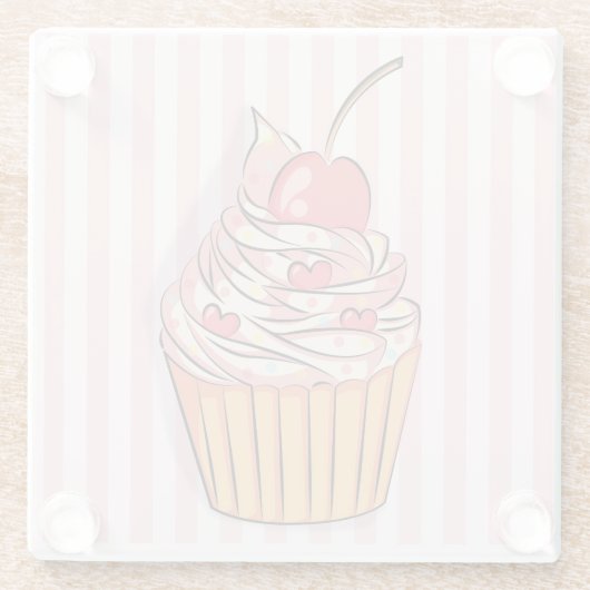 Cupcake Glazen Onderzetter (Achterkant)