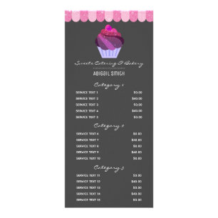 Cupcake Glitter Custom Services Price List Reclamekaart