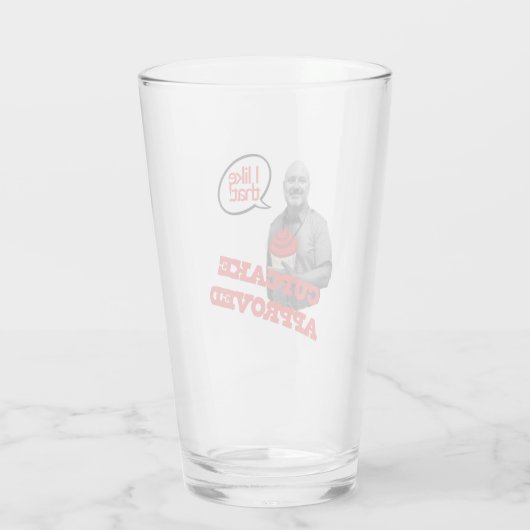 Cupcake goedgekeurd! glas (Achterkant)