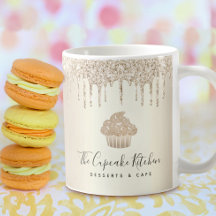 Cupcake Gold Glitter Drips Bakkerij Gebak Chef Caf