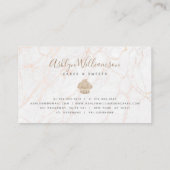 Cupcake Gold Glitter droogt marmer Bakery Dessert Visitekaartje (Achterkant)