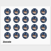 Cupcake goochelaar ronde sticker (Vel)