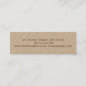 Cupcake, Goud Glitter Ombre Rustic Kraft Mini Visitekaartje (Achterkant)