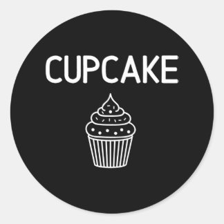 Cupcake grappig grap sarcastisch gezin ronde sticker