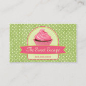 Cupcake Green en roze Visitekaartje (Voorkant)