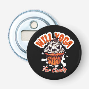 Cupcake Halloween idee voor Moms Yoga Button Flesopener