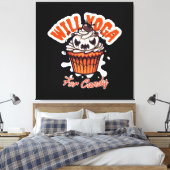 Cupcake Halloween idee voor Moms Yoga Canvas Afdruk (Insitu (Slaapkamer))