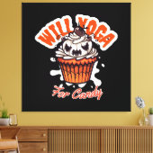 Cupcake Halloween idee voor Moms Yoga Canvas Afdruk (Insitu (Woonkamer))