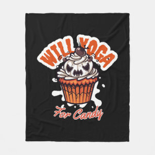 Cupcake Halloween idee voor Moms Yoga Fleece Deken