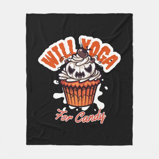 Cupcake Halloween idee voor Moms Yoga Fleece Deken (Voorkant)