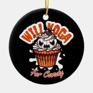 Cupcake Halloween idee voor Moms Yoga Keramisch Ornament