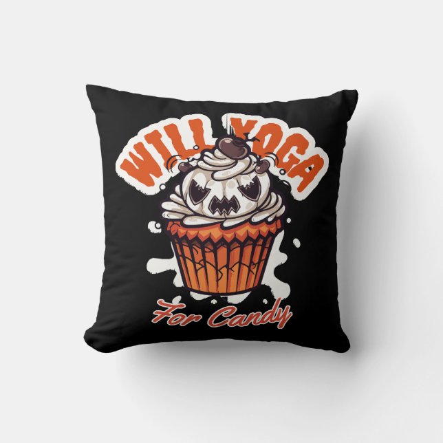 Cupcake Halloween idee voor Moms Yoga Kussen (Voorkant)